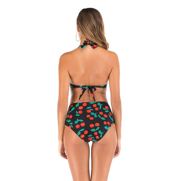 

leopard high cut bikini set buckle swimsuit maillot de bain femme 2020 thong bikinis swim bathing suit women push up swimwear badpak#899, White;black