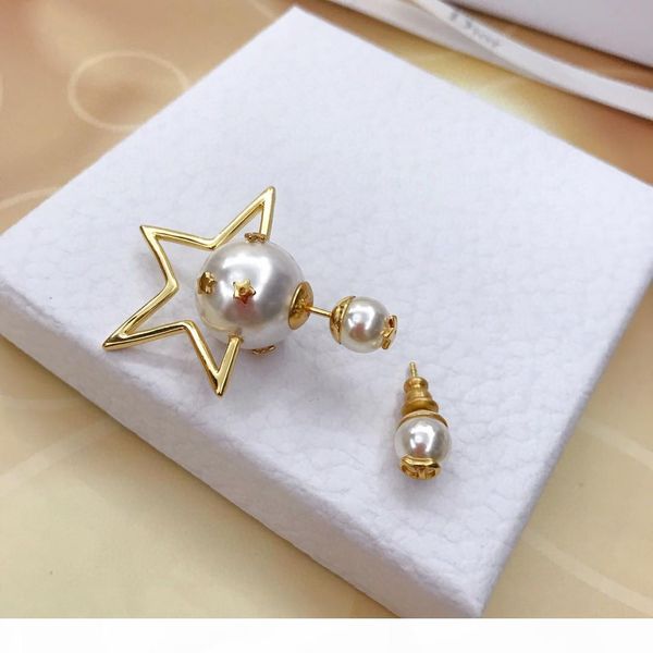 

e spring and summer fashion asymmetric designer earrings luxury designer jewelry women earrings, Golden