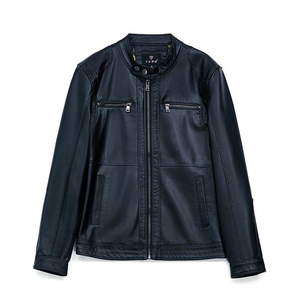 

men's fur & faux pu leather suede men jacket spring autumn moto coats outerwear suits garment plus size lf2050, Black