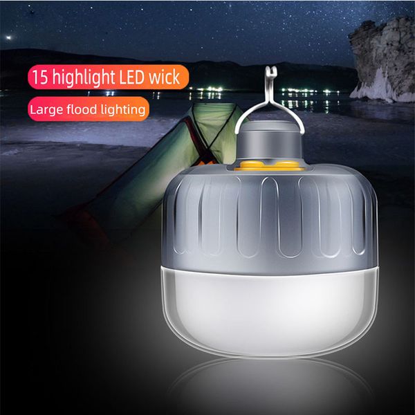 

portable lanterns highlighted lantern dc rechargeable waterproof camping lamp tent hook magnet large capacity 7200mah