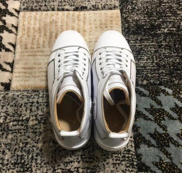 

горячие мужские красного нижнего кроссовок дизайнер обувь шип замши мужчин женщинам плоских любители мода роскошь повседневной обувь партии, Black