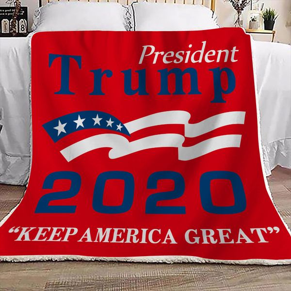 

double thick blanket trump 2020 keep america great printed blanket square boutique blanket 130*150cm 2020 president electid73003