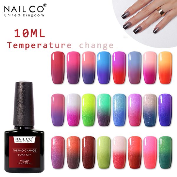 

nailco temperature change color gel polish 10ml uv gel varnish art varnish soak off led lacquers resin 2020 new, Red;pink