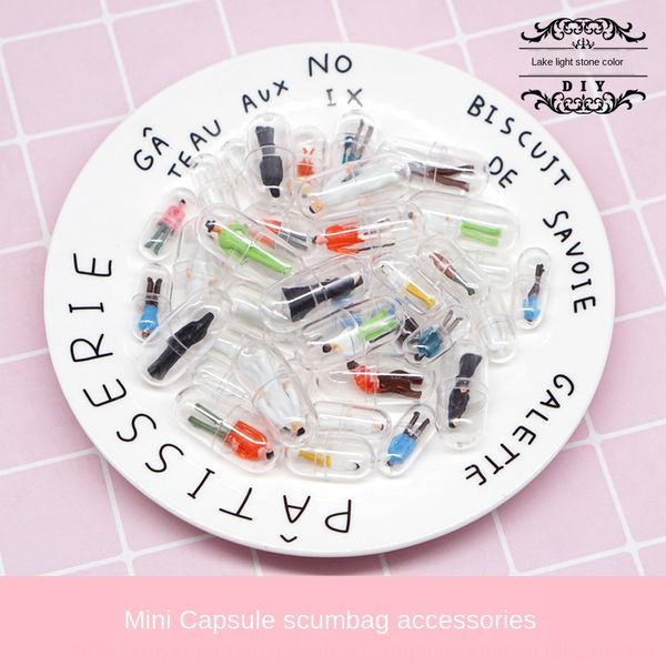 

capsule xiaoren diy accessories mobile phone capsule mini color arabian diy groove mobile phone shell accessories crystal drop glue, Silver