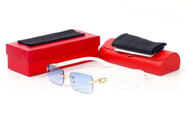 

fashion sports rimless sunglasses gold metal wood sun glasses fashion mens womens leopard buffalo glasses with boxes gafas