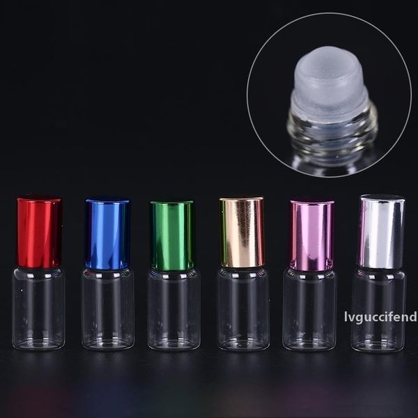 

clear glass essential oil roller bottles with glass roller balls aromatherapy perfumes lip balms roll on bottles 5ml 1pc