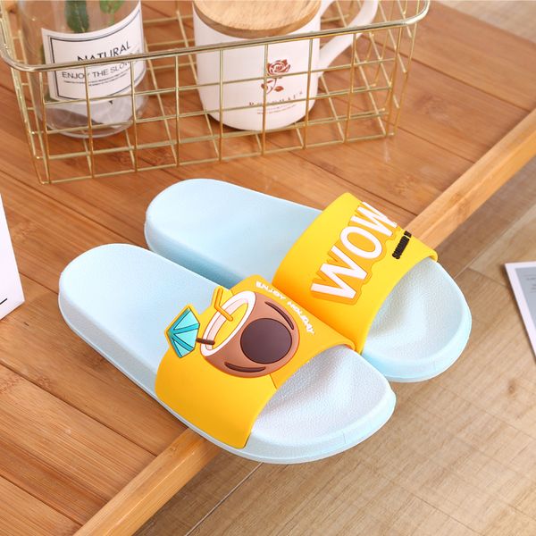 

women cute fruit home slippers summer shoes sandals ladies outdoor beach slides indoor slippers non-slip shoes flip flops, Black