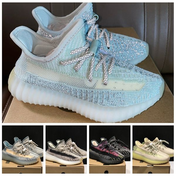 

2020 designer kids v2 running shoes for boys girls kanye west infant trainers children toddler sports sneakers size 24-35, White;red