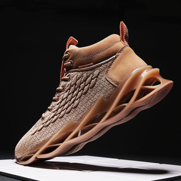 

новый дизайнер high top клинка кроссовки мужчин кроссовки дышащий открытый спорт кеды комфортные спортивный кроссовок, Black