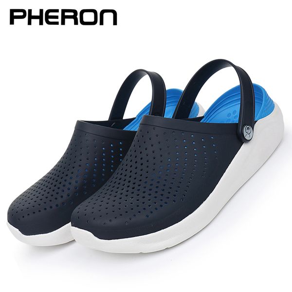 

women's summer sandals for beach sports 2020 women men's slip-on shoes slippers female male crocks crocse water mules, Black