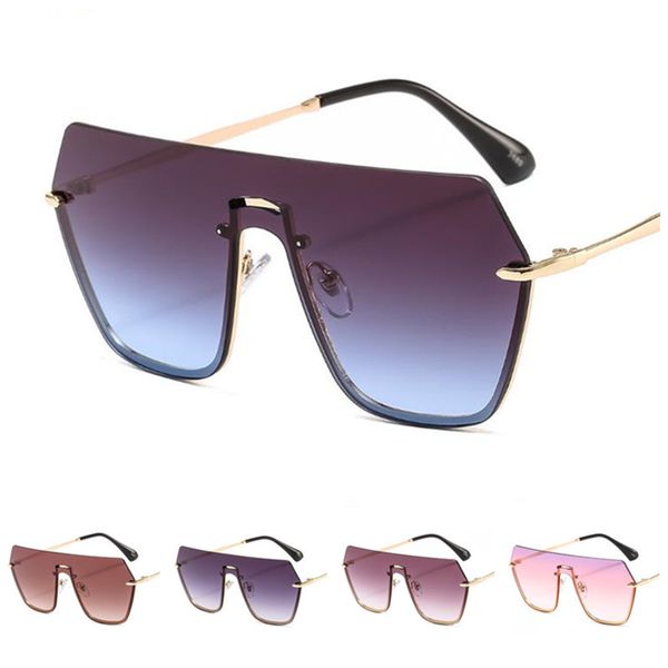 

fashion women semi-rimless sunglasses siamese sun glasses goggles anti-uv spectacles alloy frame eyeglasses ornamenta sun glasses a, White;black