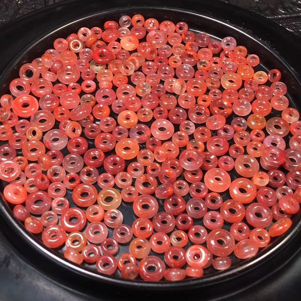 

natural nine mouth south red agate ice floating bread ring color ruddy clean diy diy agate accessories small accessories accessories, Silver