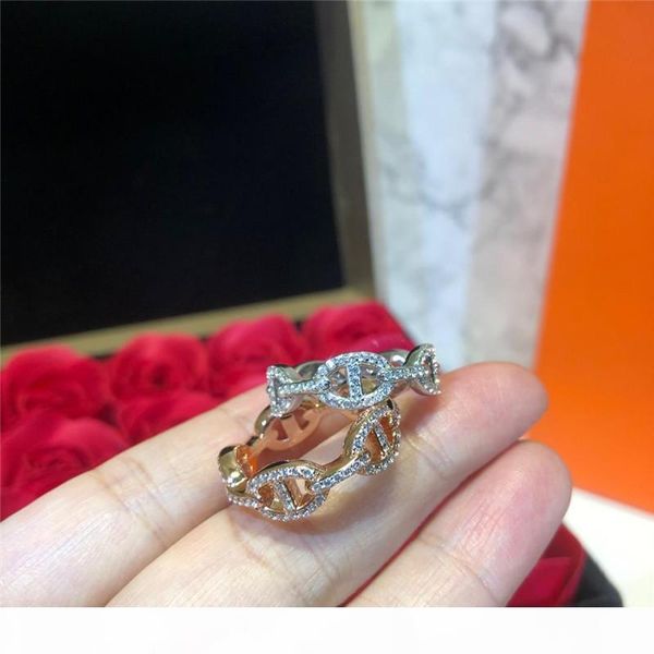 

farandole ювелирные изделия кольца 925 стерлингового серебра алмазный pig nose восхитительные кольца женщин подарка ювелирных изделий беспла, Silver