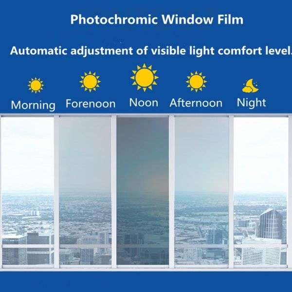 

1.52x6m smart changed vlt45%-75% pchromic film car home window glass sticker sun shade film waterproof car foils