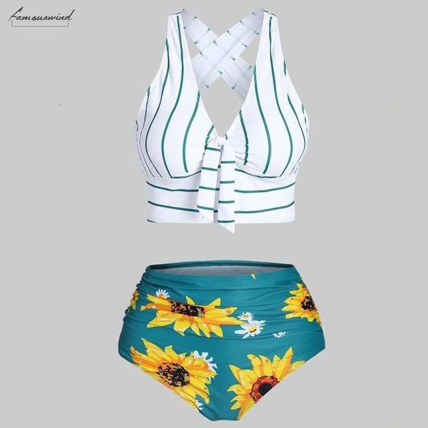 

women push up padded plus size overlay sunflower print bikini swimsuit two piece two piece separate swimming suit for female, White;black
