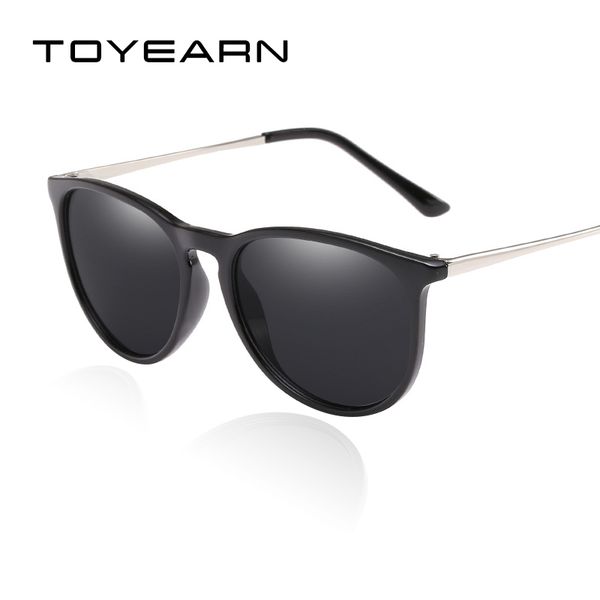 

toyearn vintage brand designer round sunglasses women men retro black optical frame glasses female uv400, White;black