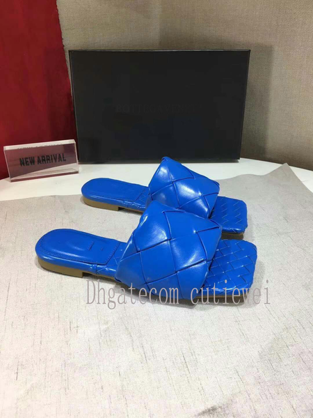 

with box house slippers square mules shoes insoles nappa woven slipper lido sandals slippers bottega women outdoor flat beach 2absb#, Black