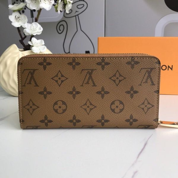 

luxury designer type lady leather long wallet fashion style womens wallet purses card holder handbag female zipper purse with origin box