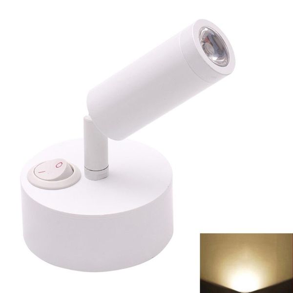 

button switch rotating reading light led spot bright eye protection modern wall mount caravan corridor bedside home cabinet