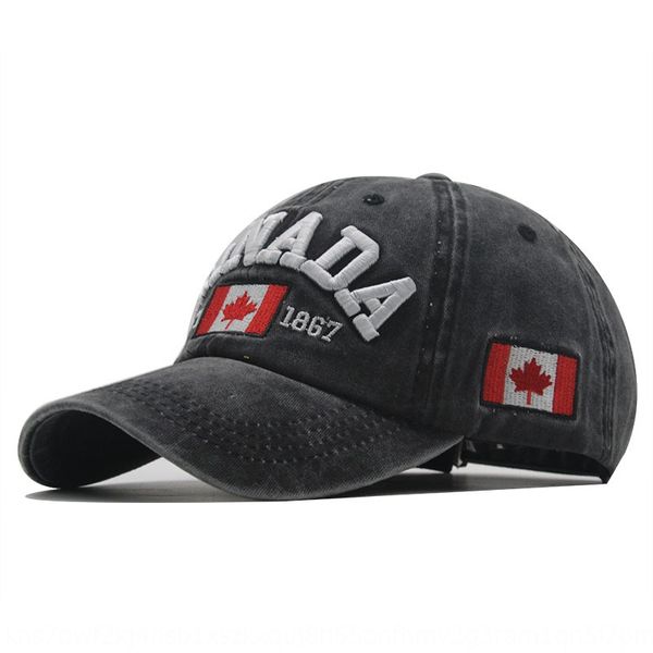 

23vlv pure cotton soft embroidered baseball cap embroidery letter canada baseball cap cloth canada flag men' and women' outdoor, Blue;gray
