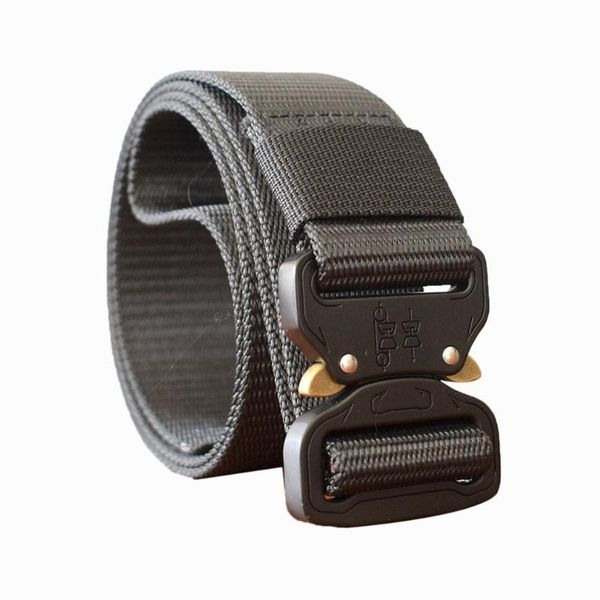

waist support 125cm belt tactical nylon army combat belts knock off emergency survival straps heavy duty hunting, Black;gray