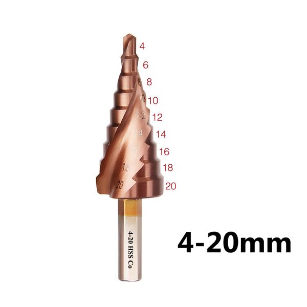 

cone drill bit m35 cobalt spiral groove round shank hole cutter attachment part