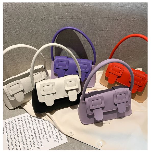 

2020 new women fashion bag party travel handbag female panelled baguette bag lady wild shoulder messenger