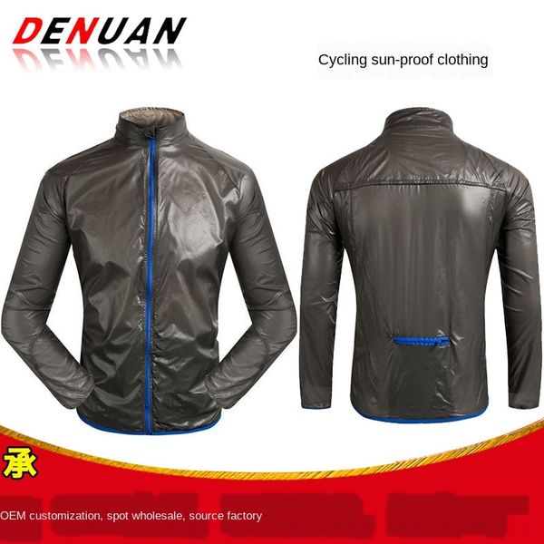 

9veks открытого лета и осень кожи мужских твердый кожаное пальто кожаного пальто цвета ультратонких быстросохнущие одежды дышащий ветер одев, Gray;blue