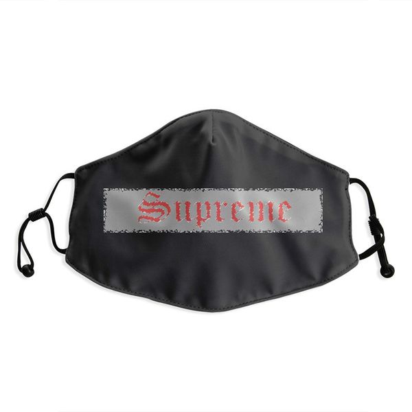 

2020 new 5-layer protective mask men and women luxury designer superme font personalized custom fashion breathable face mask dustproof