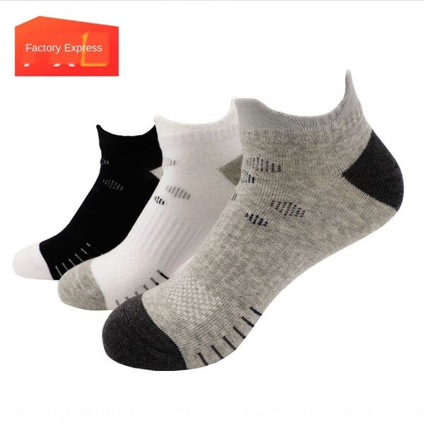 

2019 summer new men's running combed cotton fitness sports socks cotton socks, Black