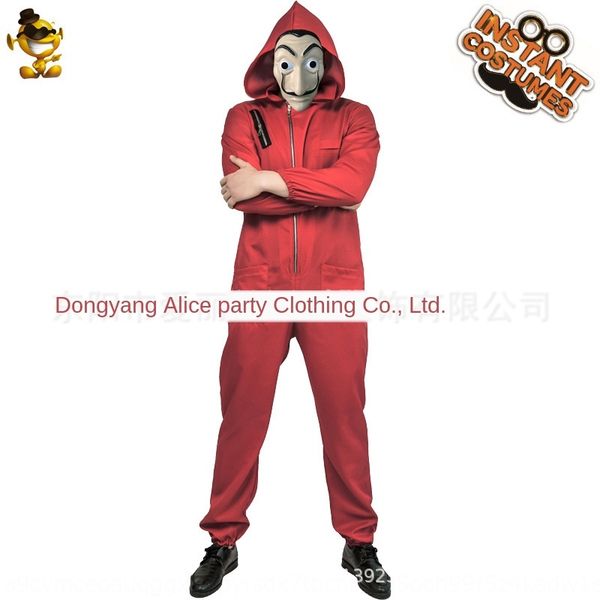 

vmu7d wanshengjie banknote house cosplay clothes red jumpsuit with mask wanshengjie clothing banknote house dali dali cosplay clothes red ju, Black;red