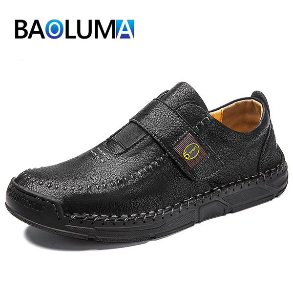 

men's casual shoes classic brand men loafers soft comfortable men's moccasins outdoor designer men footwear zapatos de hombre, Black