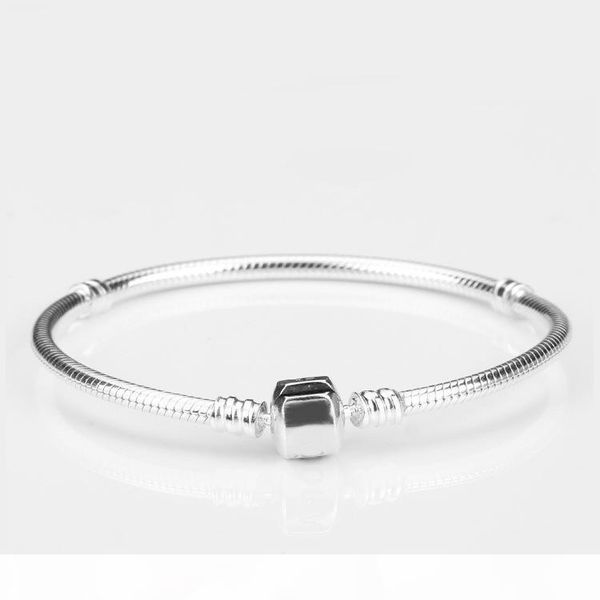 

d оптовой продажи фабрики 925 браслеты серебряные 3мм snake chain fit пандора подвески из бисера браслет ювелирных изделий изготовление пода, Golden;silver