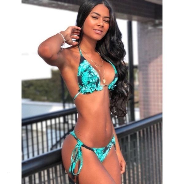 

bikinis set summer bathing suits low waist padded floral swimsuit spandex brazilian biquinis set leopard triangle swimwear, White;black