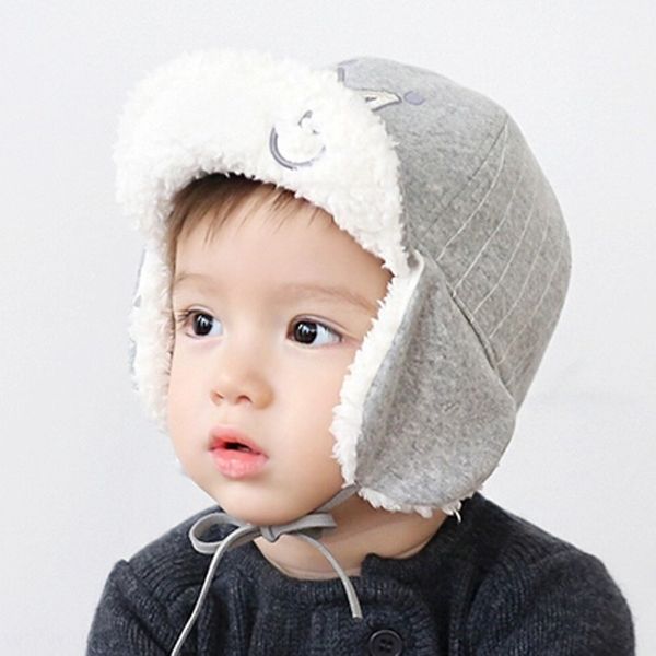 

all-match children's velvet leifeng children's hat season warm hat baby baby cap infant warm windproof ear cap, Yellow