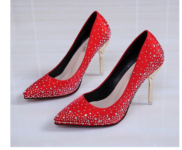

2020 spring and autumn with new style fashion high heel fine heel pointed end women's shoes @mqwbh806, Black