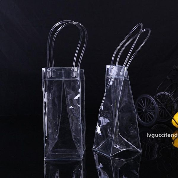 

clear plastic ice wine bag single wine bottle bag food container drinking storage kitchen accessories w9616