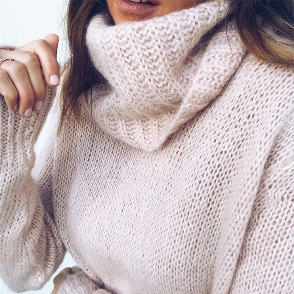 

knitted turtle neck pullover sweaters england style casual 2020 women winter autumn basic elegant solid color clothes, White;black