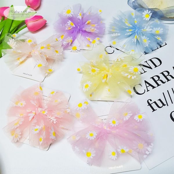 

korean butterfly butterfly style children's daisy duckbill clip baby bowknot sunshine cute hairpin korean girl yarn princess hairpin, Slivery;white