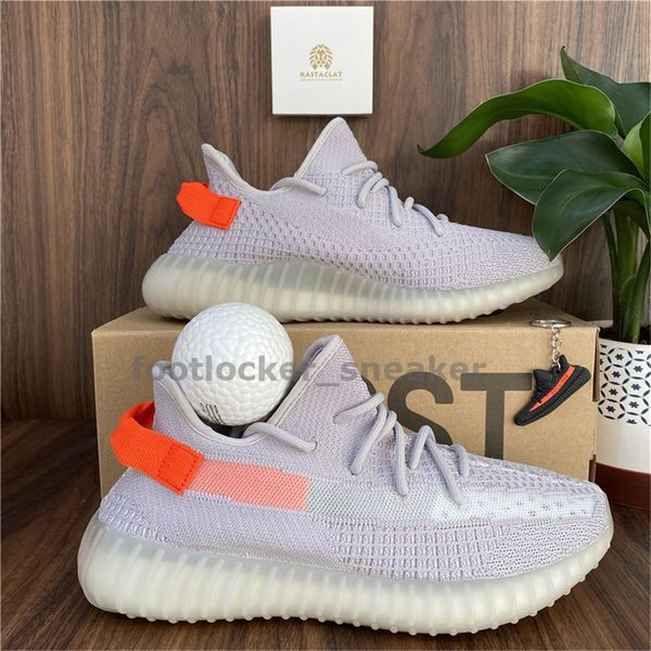 

mens running shoes women runner sports sneakers kanye west cinder triple black israfil beluga yecheil bold orange tail light v2 double box