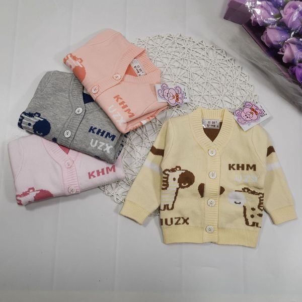 

new men's and women's cardigan newborn coat sweater baby pure cotton wool baby's knitted sweater children's coat fashion, Blue