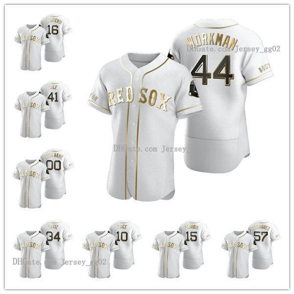 

boston red sox 50 mookie betts 16 andrew benintendi 2 xander bogaerts white authentic golden edition baseball jersey, Black