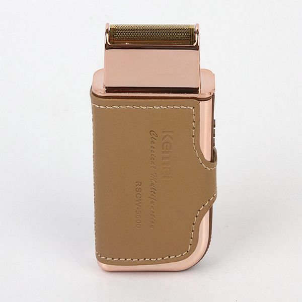

2016 kemei km 5600 2 in 1 leather case men electric shaver reciprocating rechargeable and cordless razor vintage brown hairclippers2010 qynh