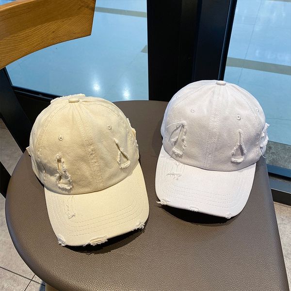

hat female baseball cap ins fashion brand face small korean fashion versatile niche hole baseball cap sunshade male, Blue;gray