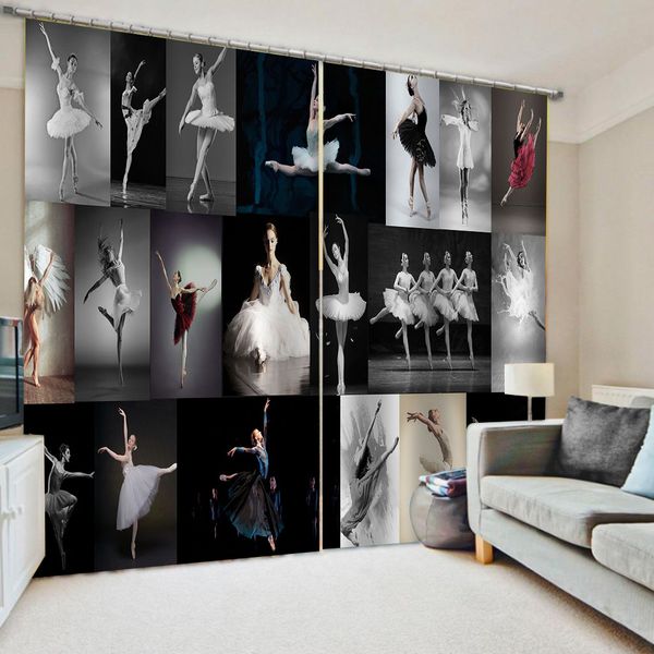 

morden dance curtains bedroom living room windproof thickening blackout fabric thickened blackout 3d curtains