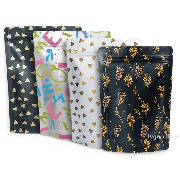 

13cmx18cm 4 sylte aluminum foil stand up pouches heat sealable bags proof foil bags pouches lx0906