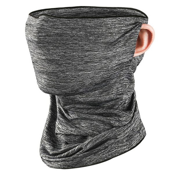 

1 pcs ice silk climbing bandana scarf turban motorcycle bike riding breathable neck scarf running cycling outdoor, Black