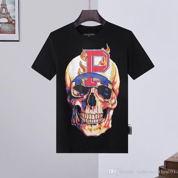 

mens designer t shirts mens skull t-shirt printing t shirt tees women designer sandals phillip plain phillip plain pp yy03, Black;brown