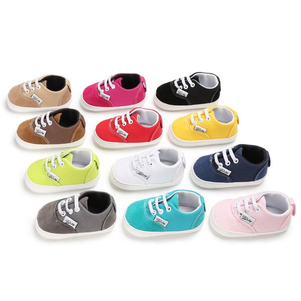 

first walkers spring and autumn baby boys girls classic shoes lace rubber soft sole