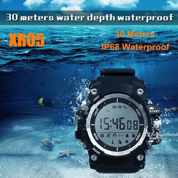 

sport bluetooth 4.0 smart watch xr05 ip68 waterproof support altitude barometric pressure temperature message reminder for phone
